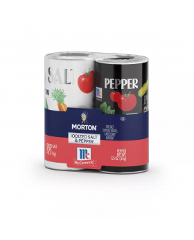 MORTON SALT 4OZ & PEPPER 1.25OZ