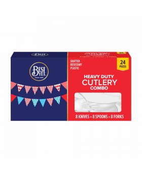 BY PLASTIC CUTLERY ASSORTED 24CT