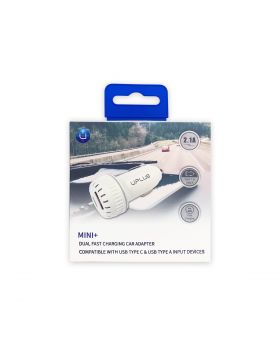 UPLUS MINI+ DUAL ADAPTER CAR 1CT