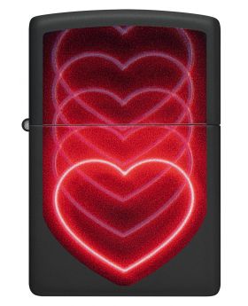 ZIPPO LIGHTER HEART DESIGN RED