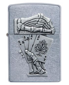 ZIPPO LIGHTER DEAD MANS HAND EMB