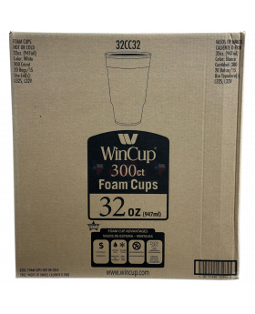WINCUPS PLAIN 32 OZ 32CC32 300CT