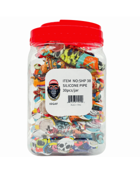 GLASS IDGAF BEAR SHP38 30CT