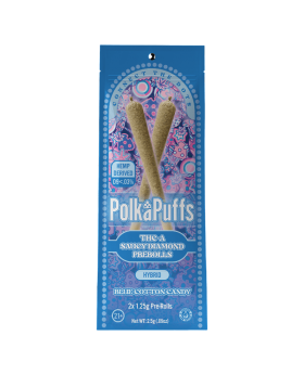 POLKA PUFF ROLLS BLUE 10/2PK