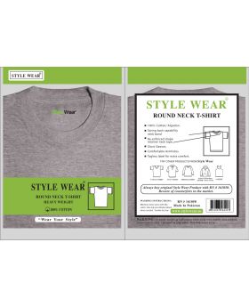 STYLE WEAR R NECK GREY 4XL 6CT