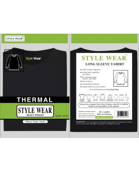 STYLE WEAR THERMAL BLACK 4XL 6CT