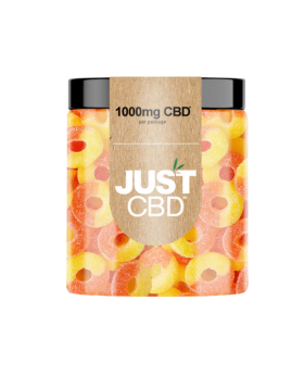 JUSTCBD GUMMY 1000MG PEACH RINGS