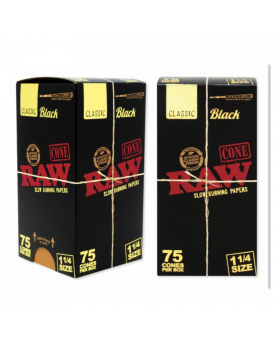 RAW BLACK CONES 1.25 75CT