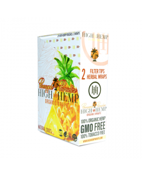 HIGH HEMP WRAPS PINEAPPLE 25/2PK