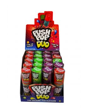 PUSH POP DUO FRUIT CANDY 20CT