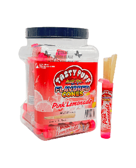 TASTY PUFF CONES PINK LEMON 30CT