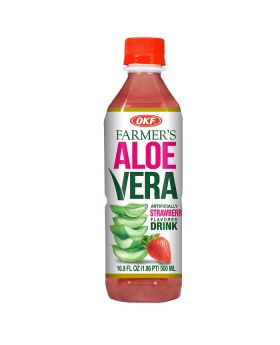 OKF ALOE VERA STRAW 500ML 12CT