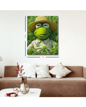 CANVAS FRAME 16x20 KERMIT HAT