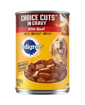 PEDIGREE BEEF IN GRAVY CANS 22OZ