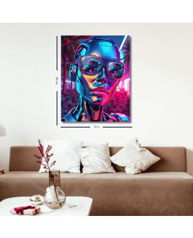 CANVAS FRAME 16x20 ROBOT BLUE